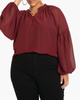 Rylie Long-Sleeve Peasant Top - thumbnail