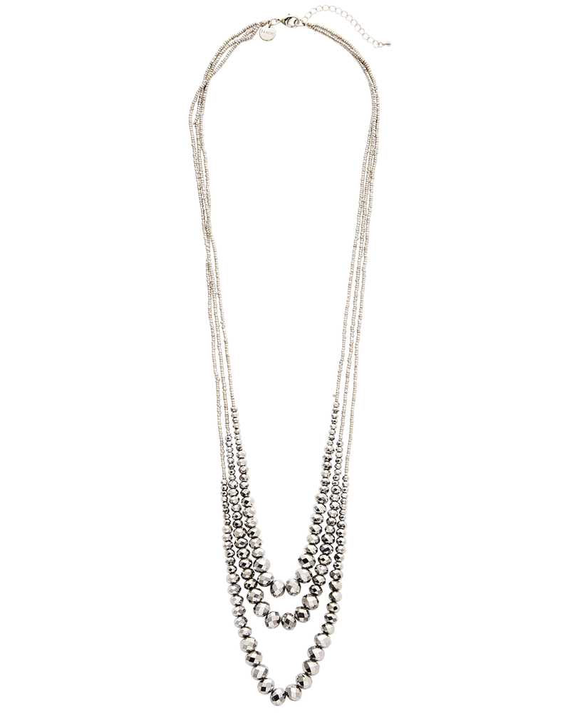 Kayla Crystal Necklace | Silver