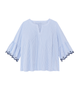 Monica Flutter Sleeve Blouse - thumbnail