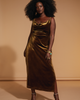 Rachel Spaghetti-Strap Velvet Dress - thumbnail