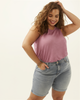 Selene Rolled Cuff Denim Short - thumbnail