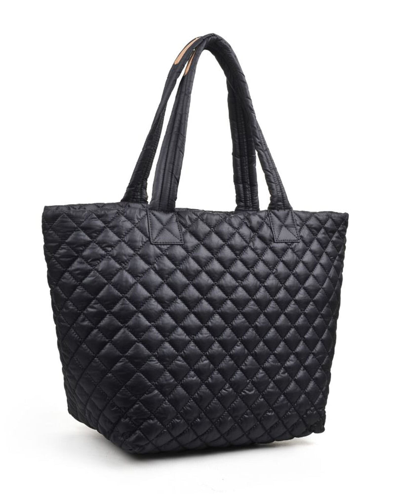 Sylvia Quilted Breakaway Tote | Black
