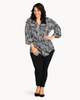 Three-Quarter Sleeve Popover Blouse - thumbnail