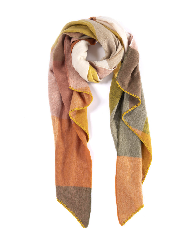 Joanna Colorblock Scarf | Yellow / Light Green