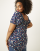 Francesca Plus Size Short-Sleeve Wrap Top - thumbnail
