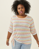 Morgan Three-Quarter Sleeve Side Tie Top - thumbnail