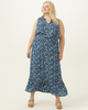 Perrie Printed Peasant Maxi Dress - thumbnail