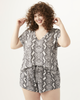 Lettie Short-Sleeve V-Neck Printed Top - thumbnail