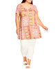 Julia Printed Lace Yoke Tunic - thumbnail
