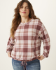 Donna Tie-Front Printed Sweatshirt - thumbnail