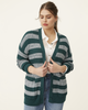 Gwyneth Striped Button Up Cardigan - thumbnail