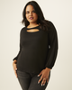 Ashley Cut-Out Knit Top - thumbnail