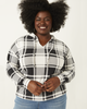 Sabrina Plaid Drawstring Hoodie - thumbnail