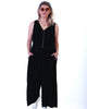 Fariha V-Neck Smocked Jumpsuit - thumbnail