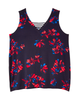 Sarah Sleeveless Cut Out V-Neck Tank - thumbnail