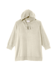 Reyes 3/4 Sleeve Lace Up Hooded Sweater - thumbnail