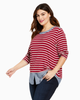 Davina Chambray & Stripes Top - thumbnail