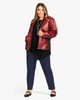 Ophelia Faux Snakeskin Moto Jacket - thumbnail