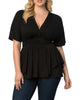 Marcy Wrap Peplum Top - thumbnail