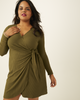 Ravenna Long-Sleeve Faux-Wrap Dress - thumbnail