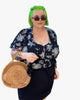 Cora Lace-Up Blouse - thumbnail