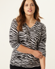 Jillian Animal-Print V-Neck Sweater - thumbnail