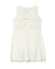 Charlotte Sleeveless V-Neck Eyelet Fit and Flare Dress with Knot - thumbnail
