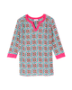 Sadie 3/4 Sleeve Shirred Front Tunic - thumbnail
