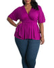 Marcy Wrap Peplum Top - thumbnail