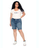 Liz Denim Bermuda Shorts - thumbnail