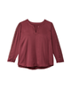 Connie Long Sleeve Blouse with Lace Trim and Split Neck - thumbnail