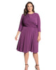 Viviana Side Ruched Midi Dress - thumbnail