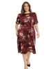 Floral-Print Belted Midi Dress - thumbnail