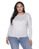 Long-Sleeve Drawstring-Hem Top - thumbnail