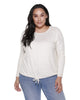 Long-Sleeve Drawstring-Hem Top - thumbnail