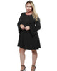 Rhinestone-Trim Fit & Flare Dress - thumbnail