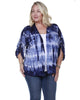 Tie-Dye Drawstring-Sleeve Cardigan - thumbnail