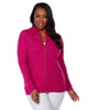 Leaf-Print Zippered Sweater - thumbnail
