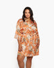 Bella Floral-Print Satin Robe - thumbnail