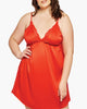 Rachel Lace-Trim Satin Chemise - thumbnail