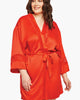 Rachel Three-Quarter-Sleeve Satin Robe - thumbnail