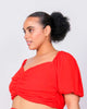 Rene Puff Sleeve Crop Top - thumbnail