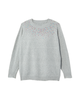 Jenny Long Sleeve Pullover Sweater With Embellishments - thumbnail