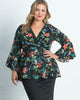 Ava Bell-Sleeve Faux-Wrap Top - thumbnail