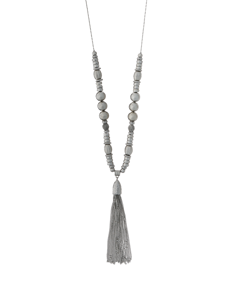 Lily Tassel Necklace | Silver