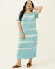 Stephanie Crew Neck Tie Dye Midi Dress - thumbnail