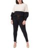 Emilia Colorblocked Puff-Sleeve Sweater - thumbnail