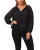 Amaya Sheer Ruffled Top - thumbnail