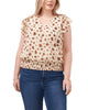 Sofie Smocked Animal-Print Top - thumbnail