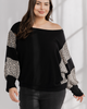Cordelia Animal Print Sleeve Sweater - thumbnail